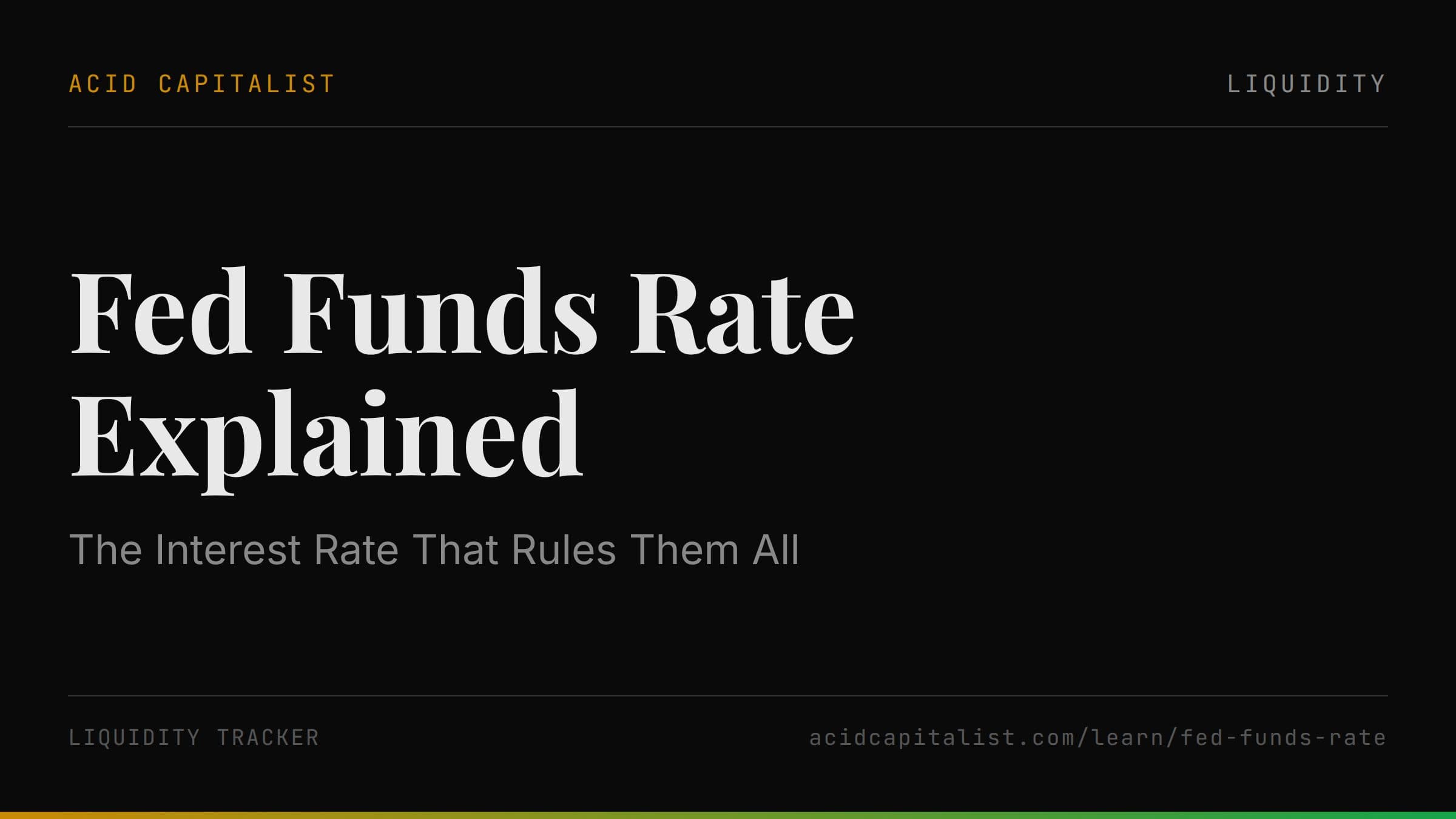 Fed Funds Rate Explained: The Interest Rate That Rules Them All