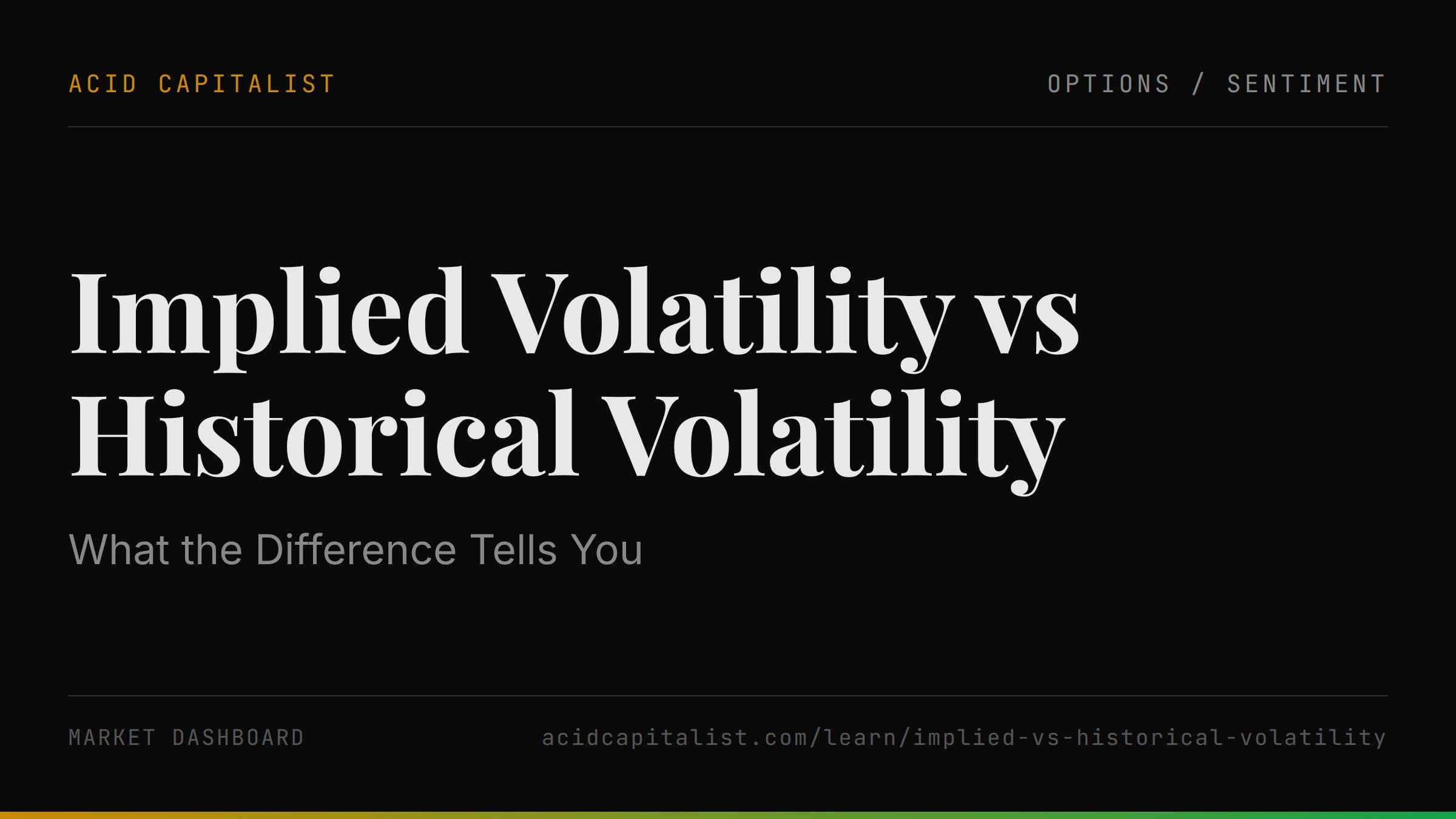Implied Volatility vs Historical Volatility: What the Difference Tells You