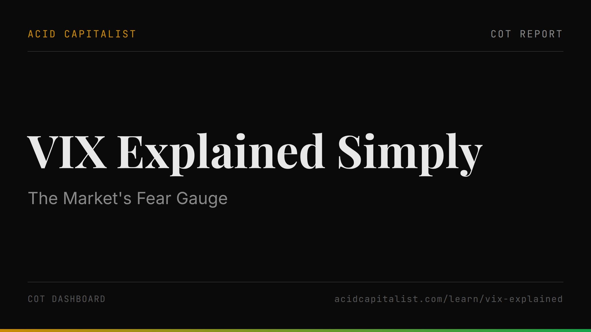 VIX Explained Simply: The Market's Fear Gauge